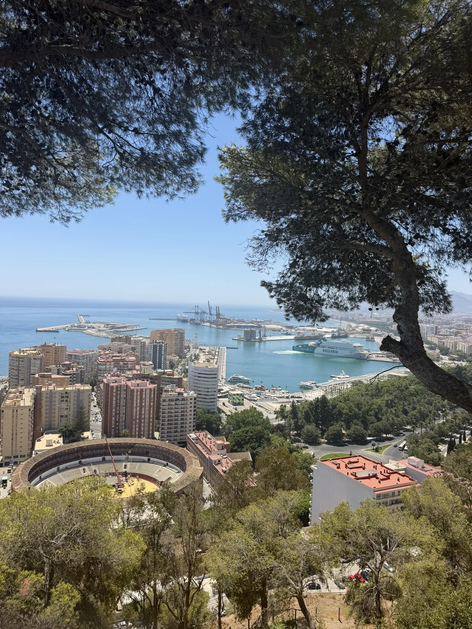 Uitzicht over Málaga vanaf Gibralfaro
