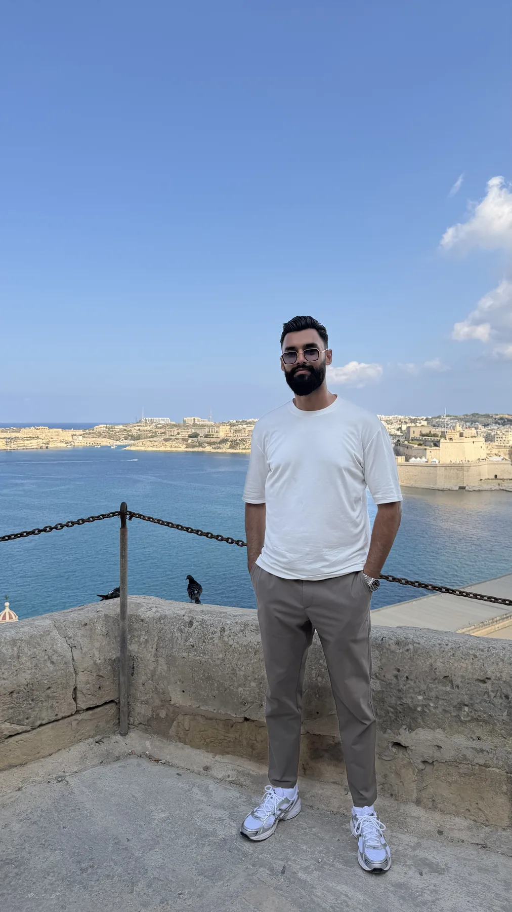 Mijn uitzicht over de Grand Harbour vanuit Valletta